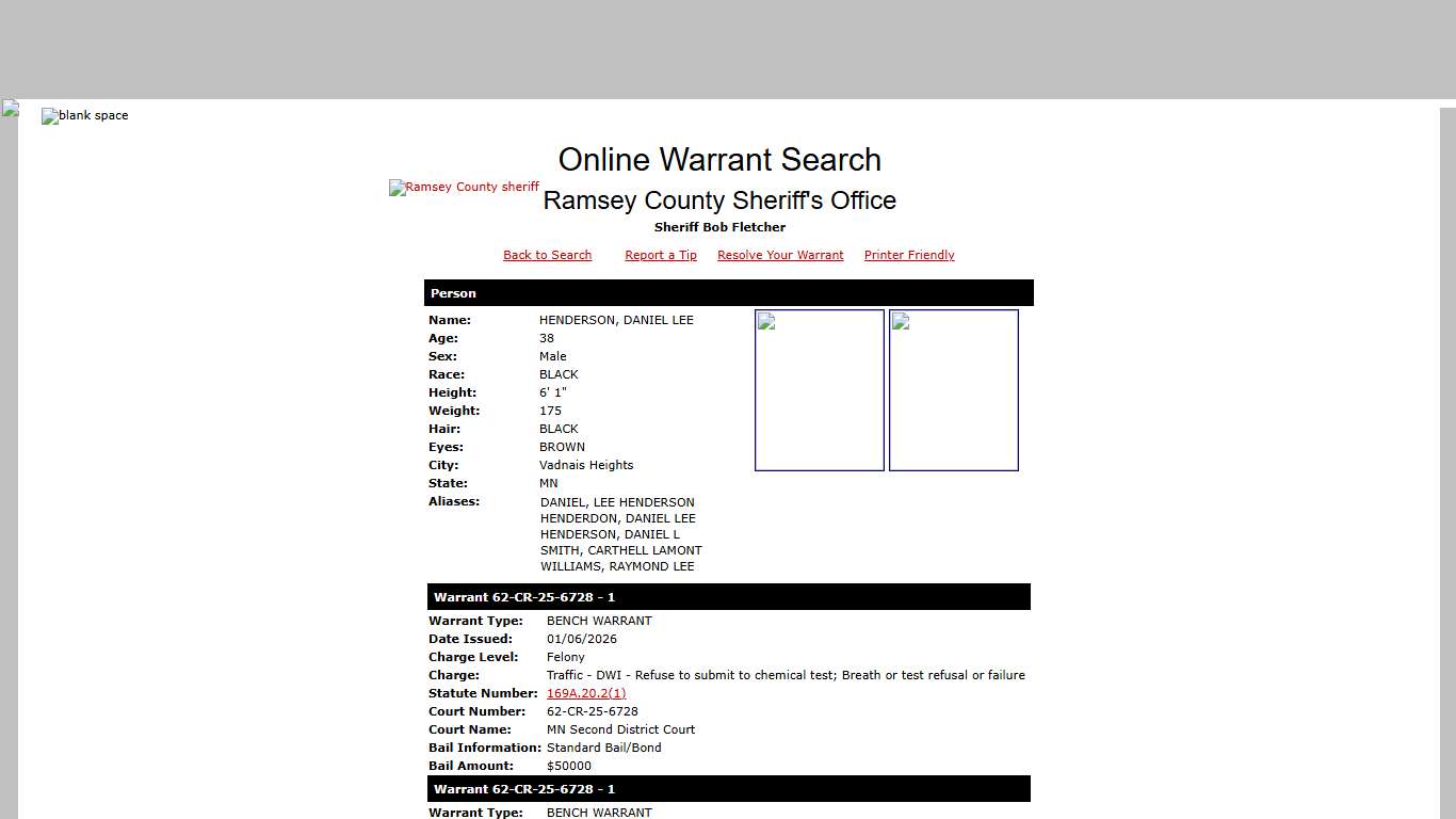 - Online Search Warrant